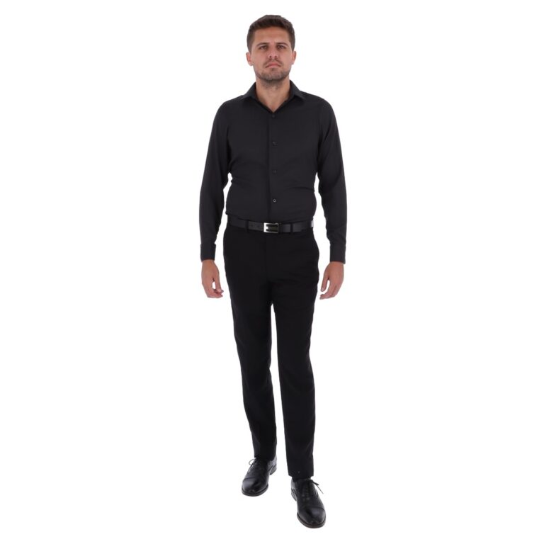 Camisa Para Mancuernillas Negro – Valenti