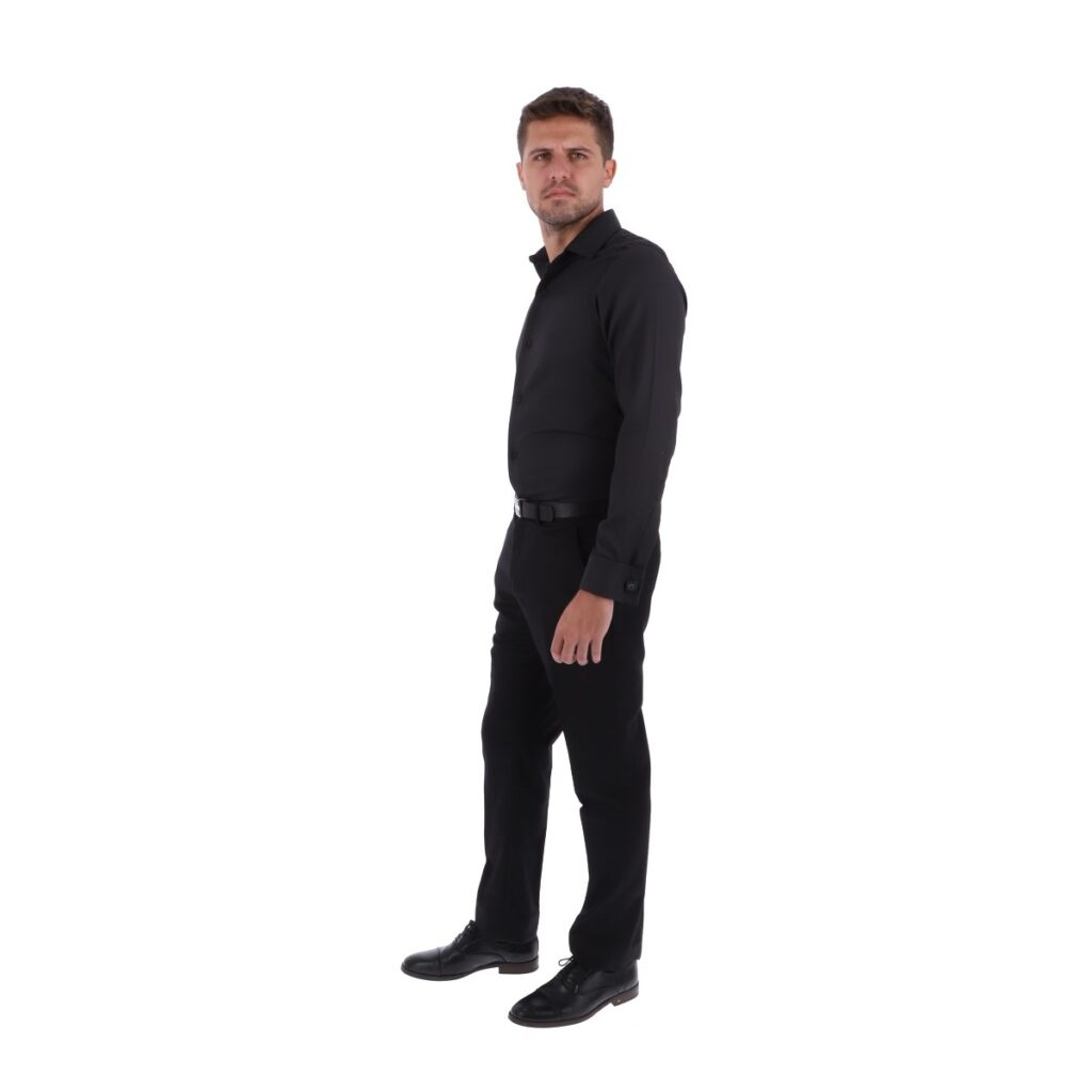 Camisa Para Mancuernillas Negro – Valenti